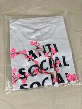 Anti Social Social Club Cherry Blossom White T-Shirt X-Large
